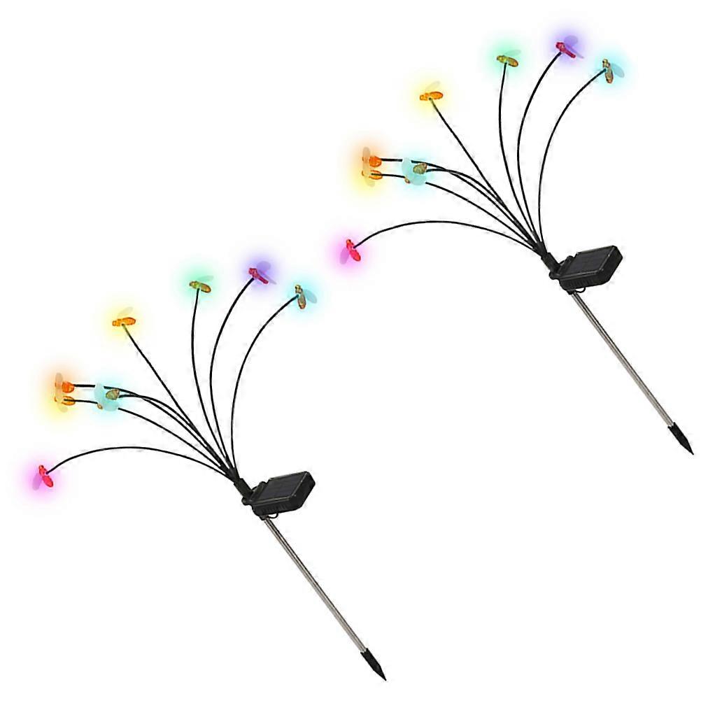 Solar Powered Solar Light Ground Stake Lamp for Yard Lighting 2Sets
