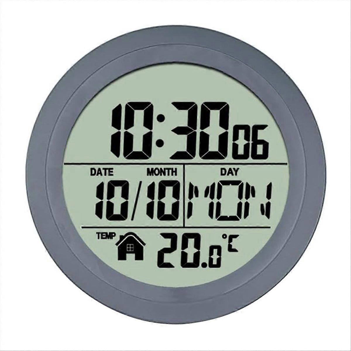 No Punching Suction Cup Clock Home Waterproof Bathroom Kitchen Clock