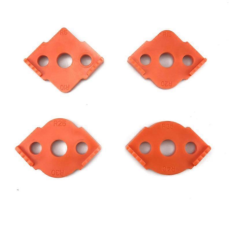 4Pcs Woodworking Router Corner Radius Templates Orange