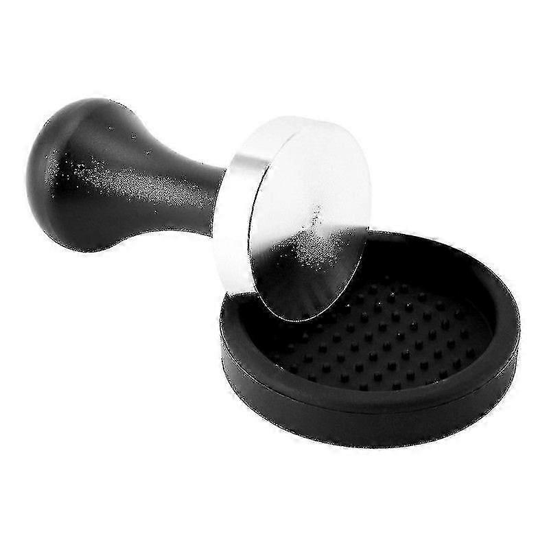 kaffe tamper sett, espresso stempel med flat rustfritt stål base