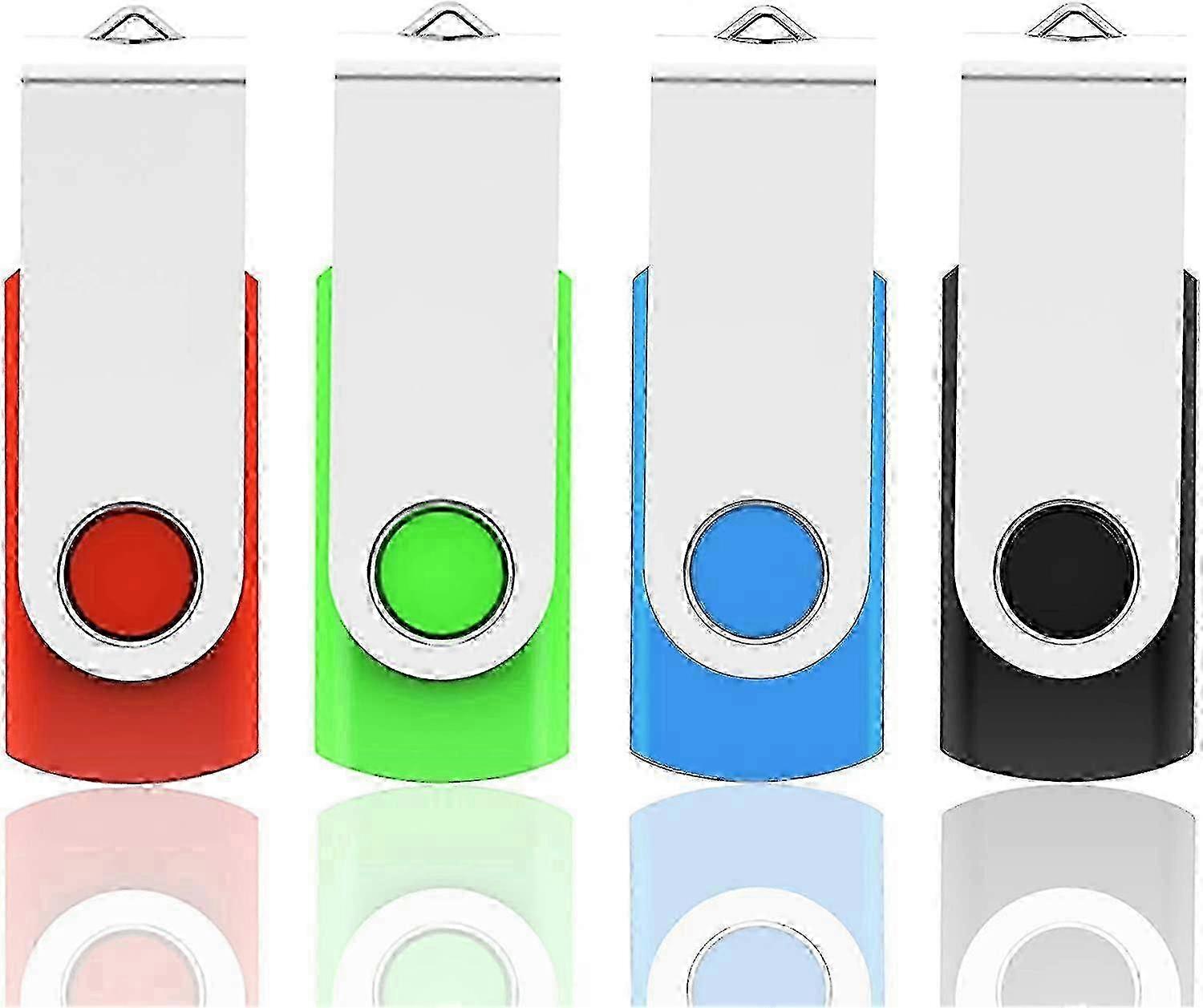 USB 2.0 Flash Drive 32GB 4 Pack Compatible with Windows Linux for File Transfer and Data Storage