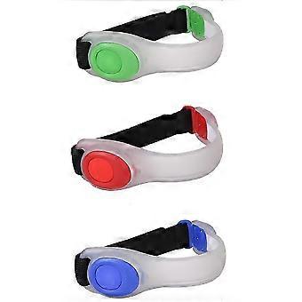 LED-lysarmbånd for løping justerbare lysende armbånd 2 stk blå