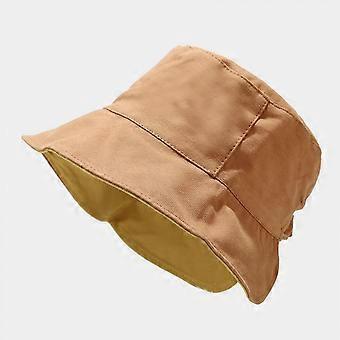 Sombrero de pescador de playa Sombreros de pescador Sombrero de sol para mujer Hombre Ropa reversible de doble lado, marrón