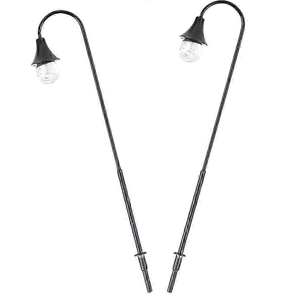 Sand Table Model Courtyard Lights for Decor 2Pcs Mini Black