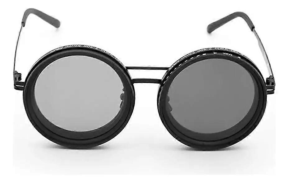 Round Polarized Sunglasses with Adjustable Tint