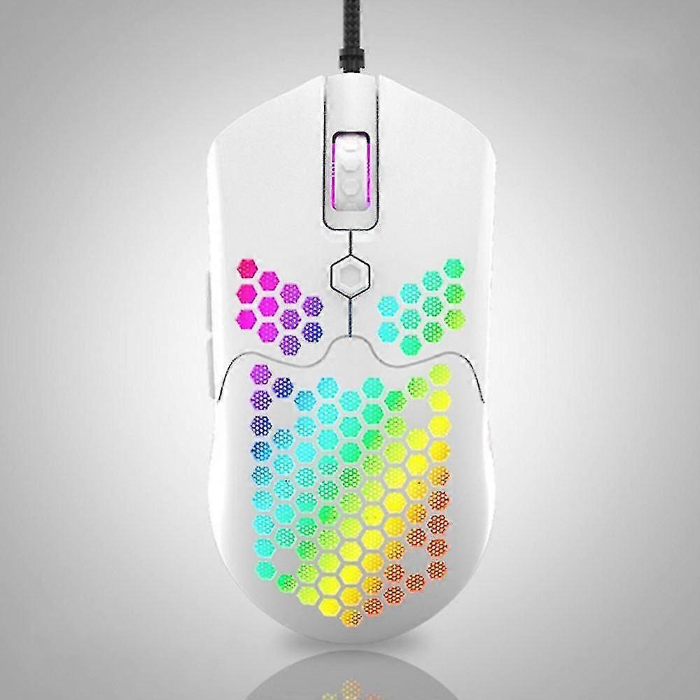 Led Lightweight 65g Wired Gaming Mouse Adjustable Dpi Optical Sensor