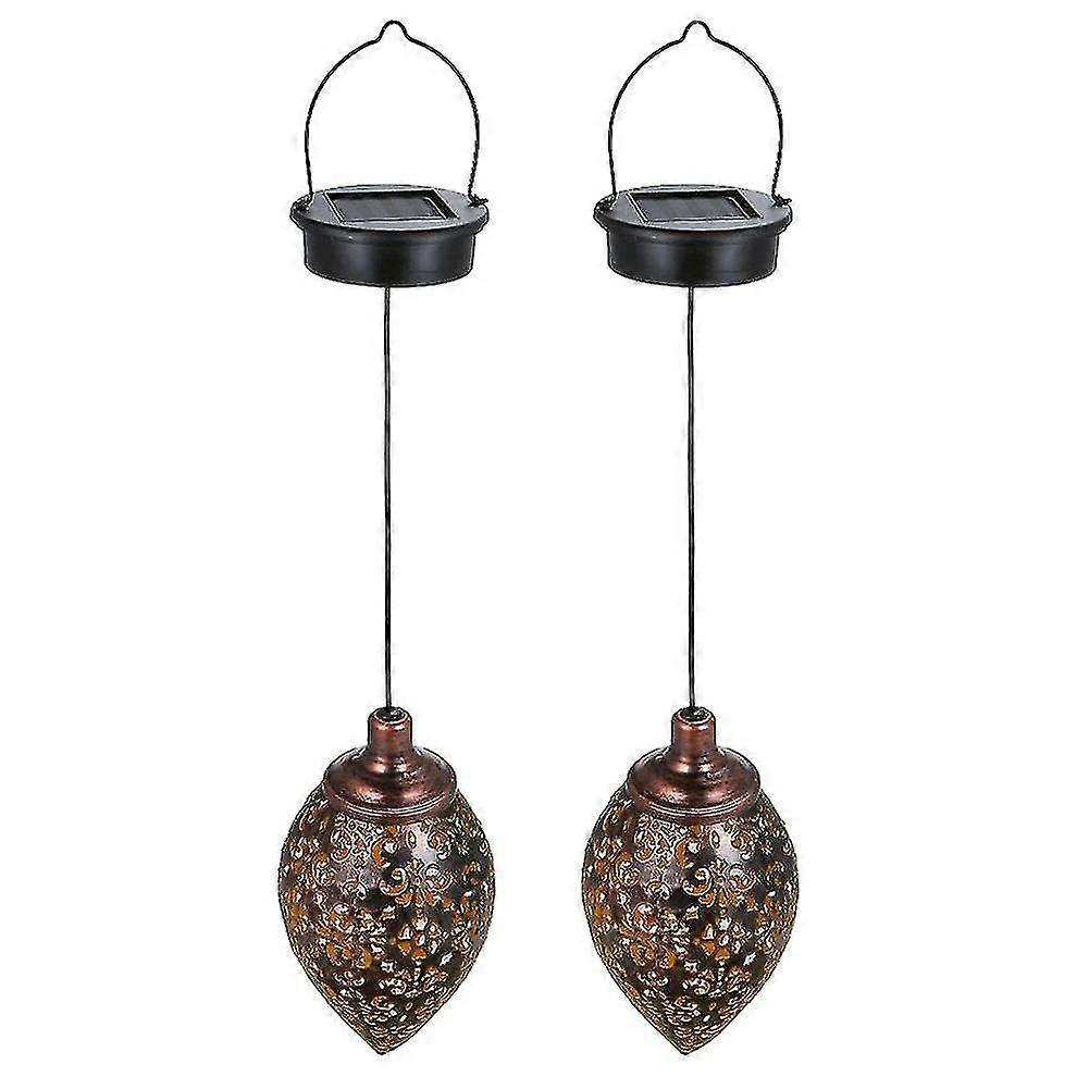 2 Pack de lanternes de jardin solaires