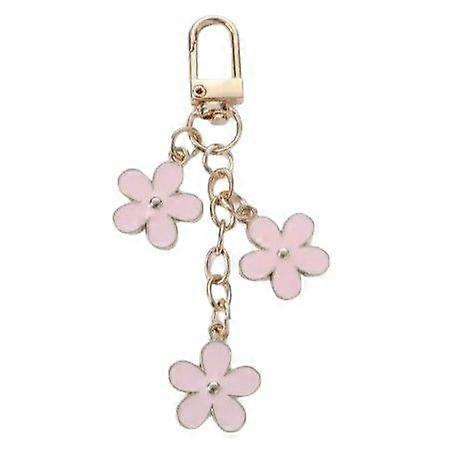 Double sided Drip Oil Flower Car Keychain