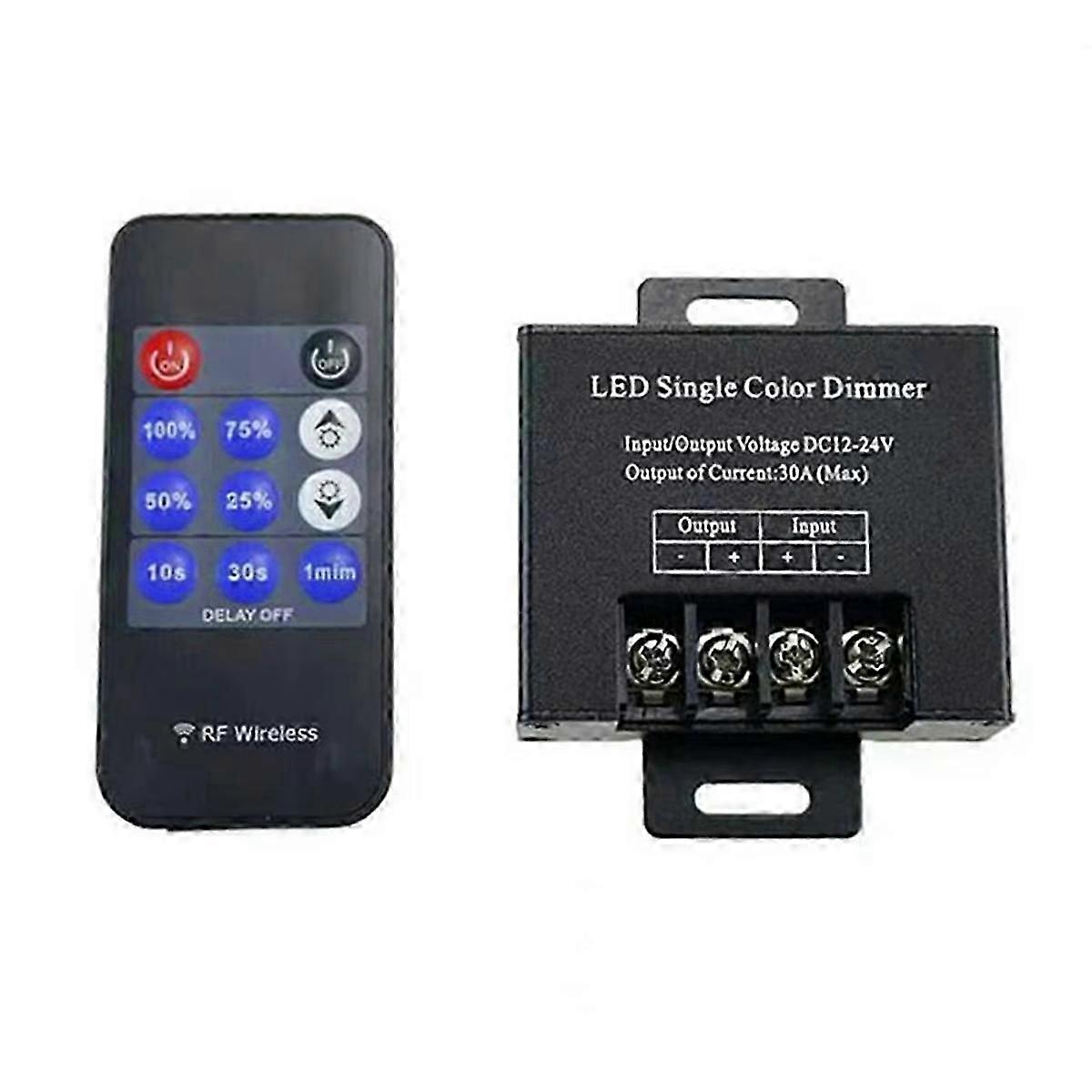 LED Single Color Dimmer Wireless LED Controller 11 Key Remote Control Adjust Brightness Switch compatible withL