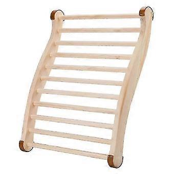 sauna rugleuning, houten sauna rugleuning, ergonomische S-vormige rugleuning, geschikt voor sauna herstel, hij