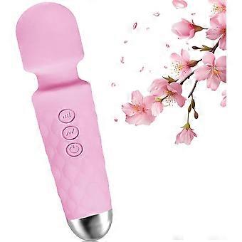 Portable Wireless Massager - 8 Speeds, 20 Modes, 3-Second Press to Power On, for Neck, Back, Arms, Legs Muscle Relaxation (Rose Pink)