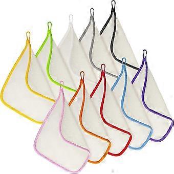 10 Packs Exfoliating Wash Cloths for Body and Face Facial Bath Scrub Soft Weave