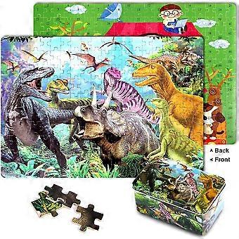 Wooden Jigsaw Puzzles for Kids 200 Piece Dinosaur Puzzle Toy Xmas Gifts for Kid Boys and Girls Intellectual Educational Games Fun Family Toys