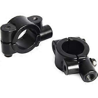 7/8" styr, spejlmontering, klemmer, tilbehør, sort motorcykel, sidespejle, adapter (10mm)
