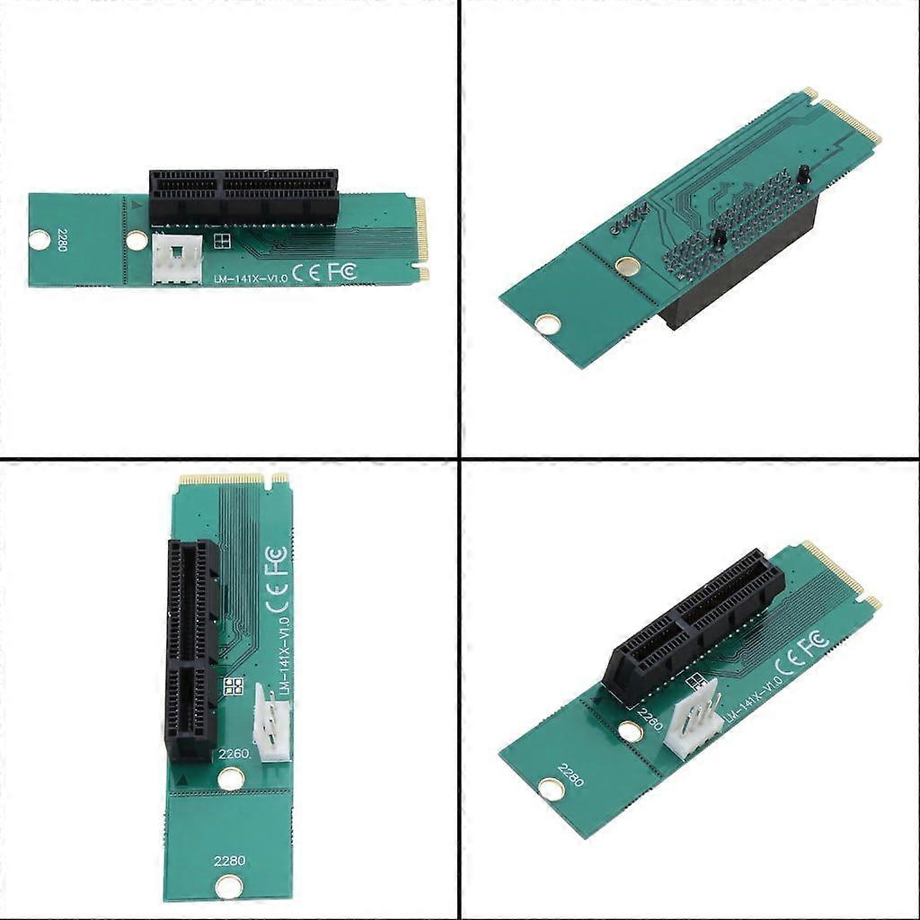 NGFF M2 to PCI-E 4X Riser Card Power Cable Adapter Modules PC Accessories