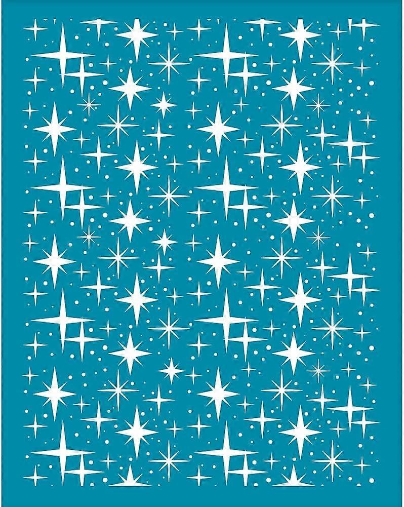 4x5 Inch Star Pattern Silk Screen Stencils for Polymer Clay Jewelry Making
