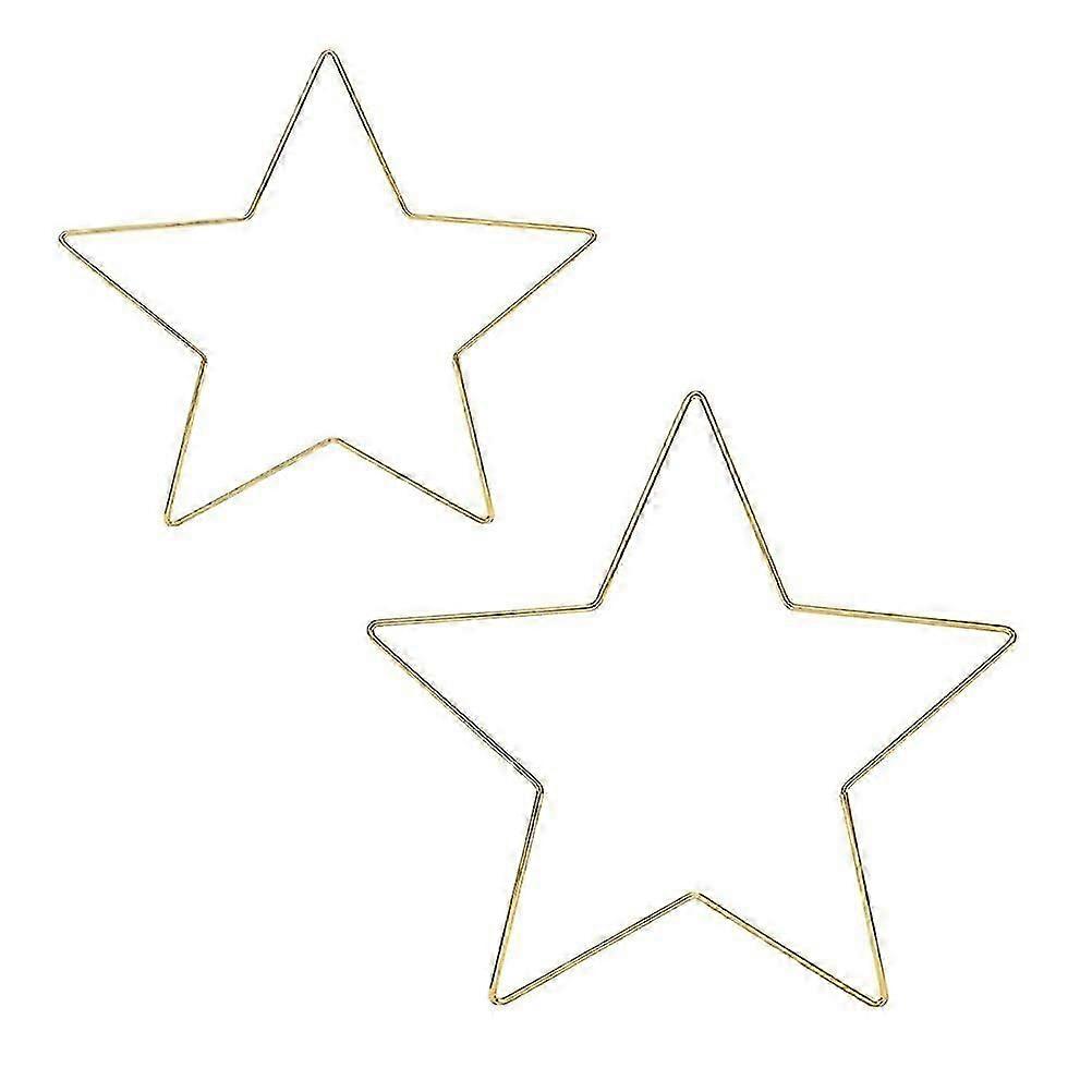 2pcs Star Shaped Frames Iron Hanging Ring Macrame Hoops DIY Craft Tool