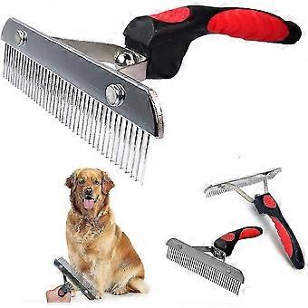 Dog Brushes For Grooming Large Dogs, Long Hair Dog Rake Pet Comb Pet Grooming Brush With Anti-slip Handle,steel Comb For Golden Retriever Husky German