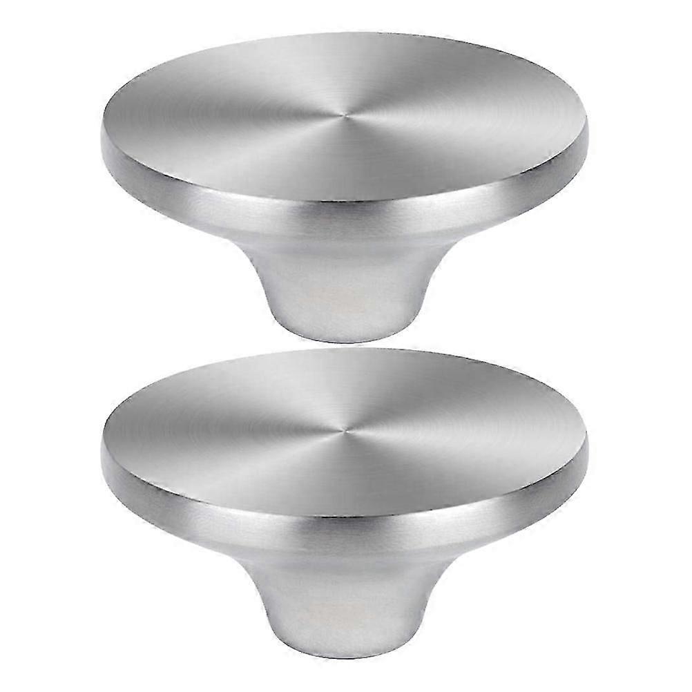 2Pcs Stainless Steel Replacement Knobs Pot Lid Handle Knobs compatible with Glass Pot Cover (Silver)
