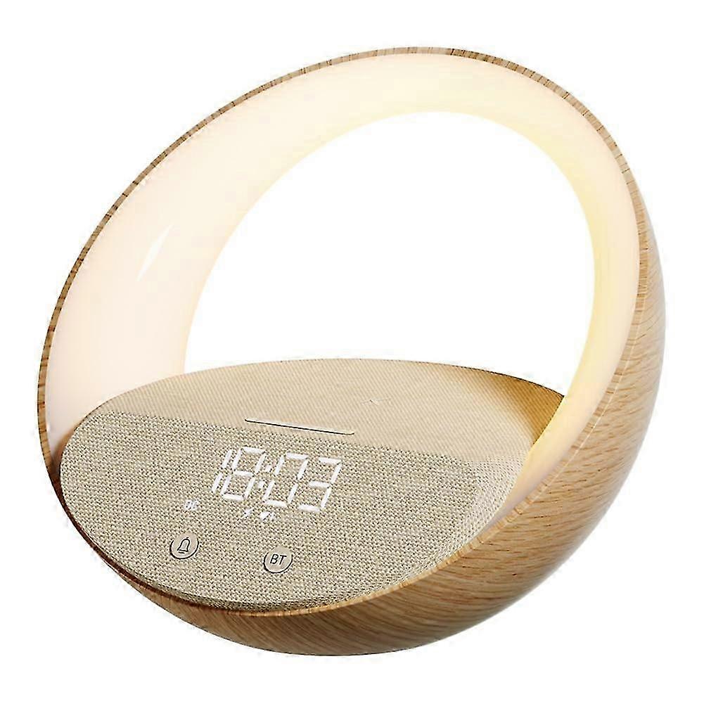 4in1 Clock Speaker,Bluetooth Speaker,Night Lamp,Bedside Lamp,15W Wireless Charging,Compatible with