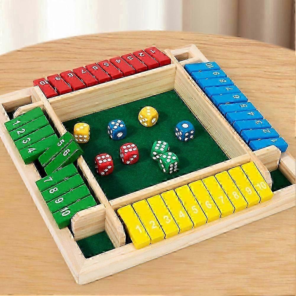 Shut The Box Board Game Educational Math Skill Enhancing Fun Family ...