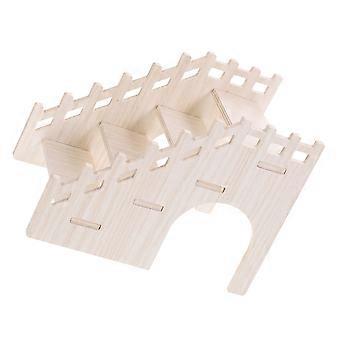 Holzleiter für Hamster, 2-teiliges Kletterkäfigspielzeug