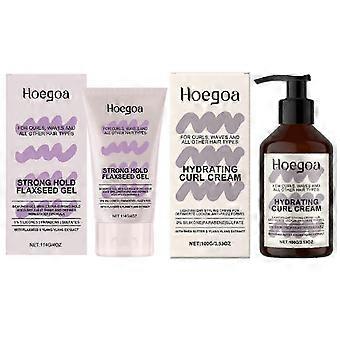 Lockengel mit starkem Halt + Feuchtigkeitsspendende Lockencreme im Set, langanhaltendes, extra starkes Scrunch-Gel für definierte Locken, Lockencreme für geschmeidige und definierte Locken_jtsu