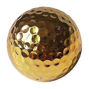 4,26 cm pläterade guldgolfbollar för svingträning inomhus och utomhus