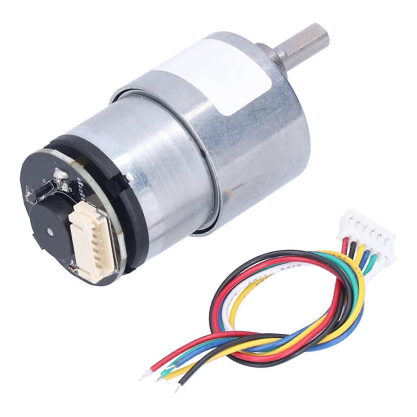 Electric Micro DC Geared Motor, DC12V 20RPM JGB37520 Gear Motor with Encoder