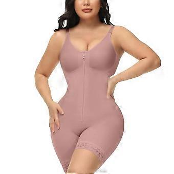 Women Zipper Open Tummy‑Control Body Shapewear Bodysuit with Bra,Butt Lifting Full Body Shaper for Ladies, Breathable Stretch Fabric Adjustable Straps