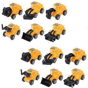 Excavator Cake Topper Engineering Truck Toy Set Including 30Pcs