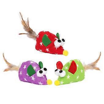 Federmaus-Spielzeug für Katzen, 3-teiliges Set zum Spielen und Necken von Kätzchen
