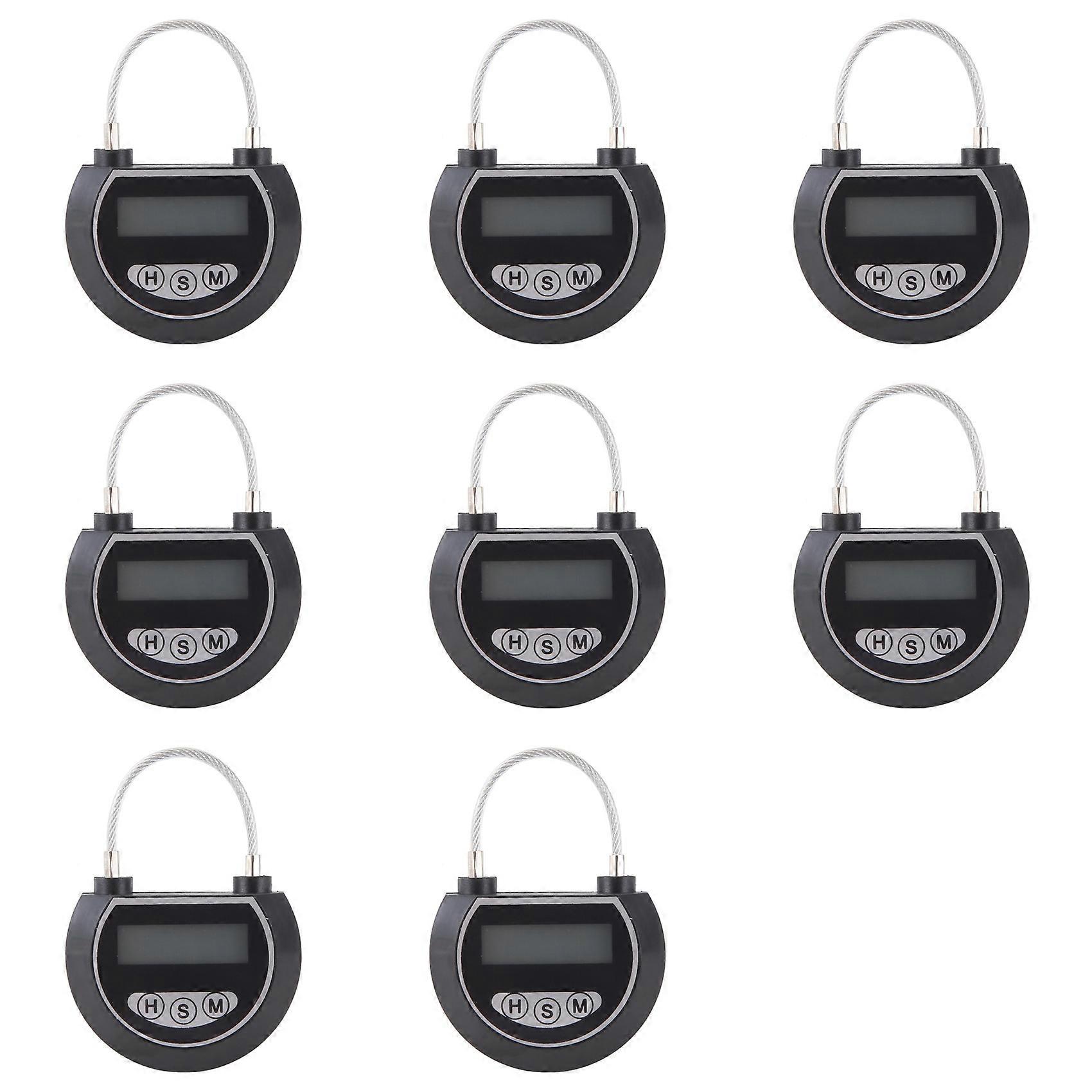 8X Electronic Time Lock Timer Lock Container Multi Function Time Lock Bin for Toys Black