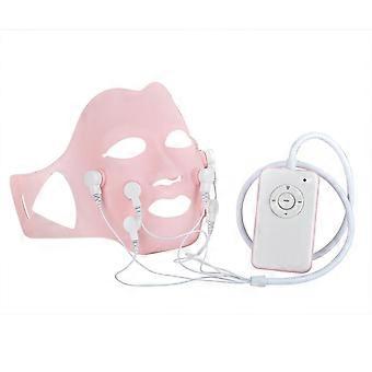 Red LED Light Photon Therapy Vibration Soft Gel Face Mask Massager Anti Wrinkles Fk