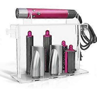 Aufbewahrungshalter für 6 kompatible Dyson Airwrap Styler Zubehörteile, transparenter Organizer für die Arbeitsfläche, Ständer mit langen Aufsätzen