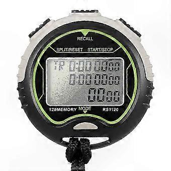 Vattentät LCD-stoppur, kronograf med armband, kompatibel med sporttidtagning, simning, löpning, fotbollsträning