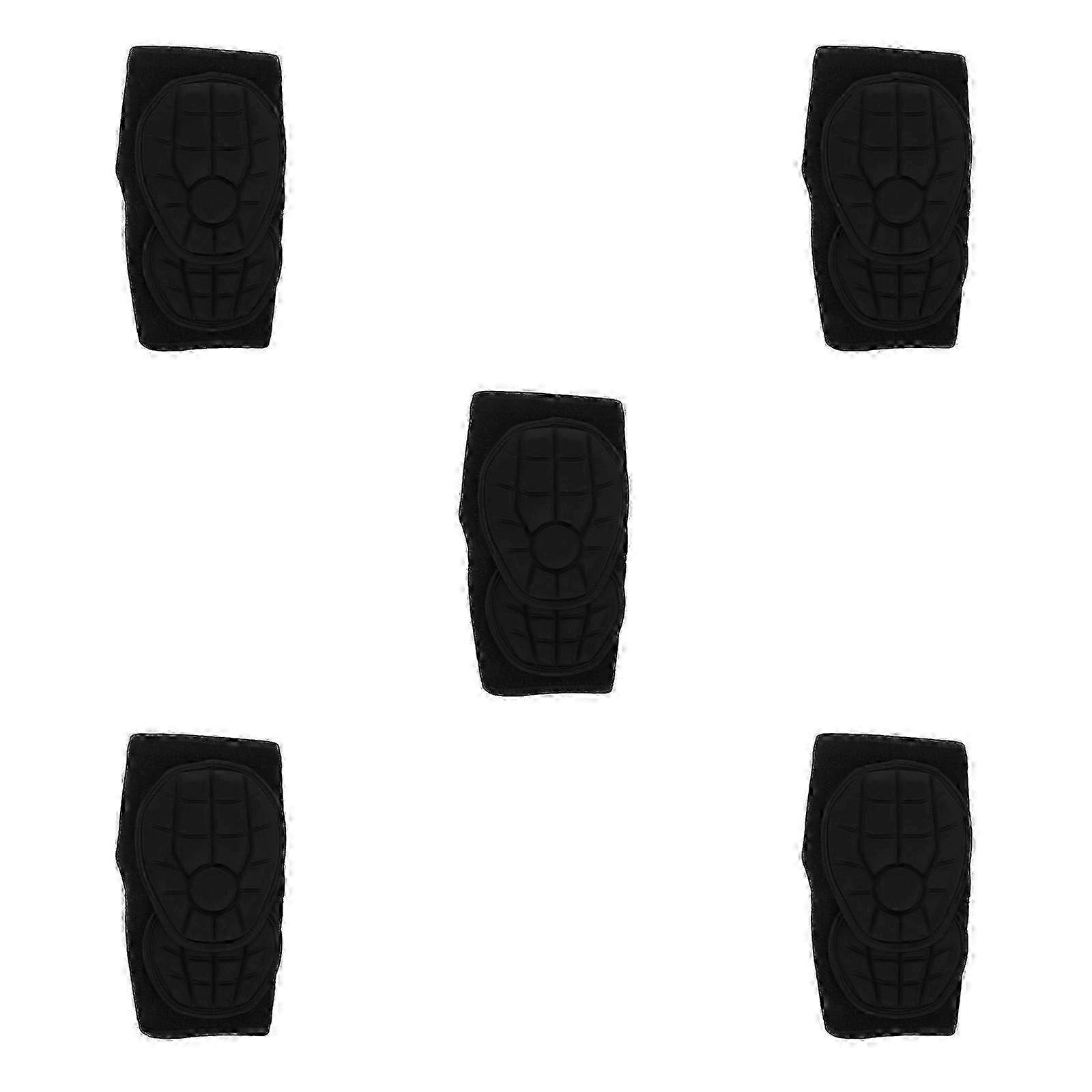 Baseball Elbow Protector Padded Forearm Guard for Training 5Pcs Black