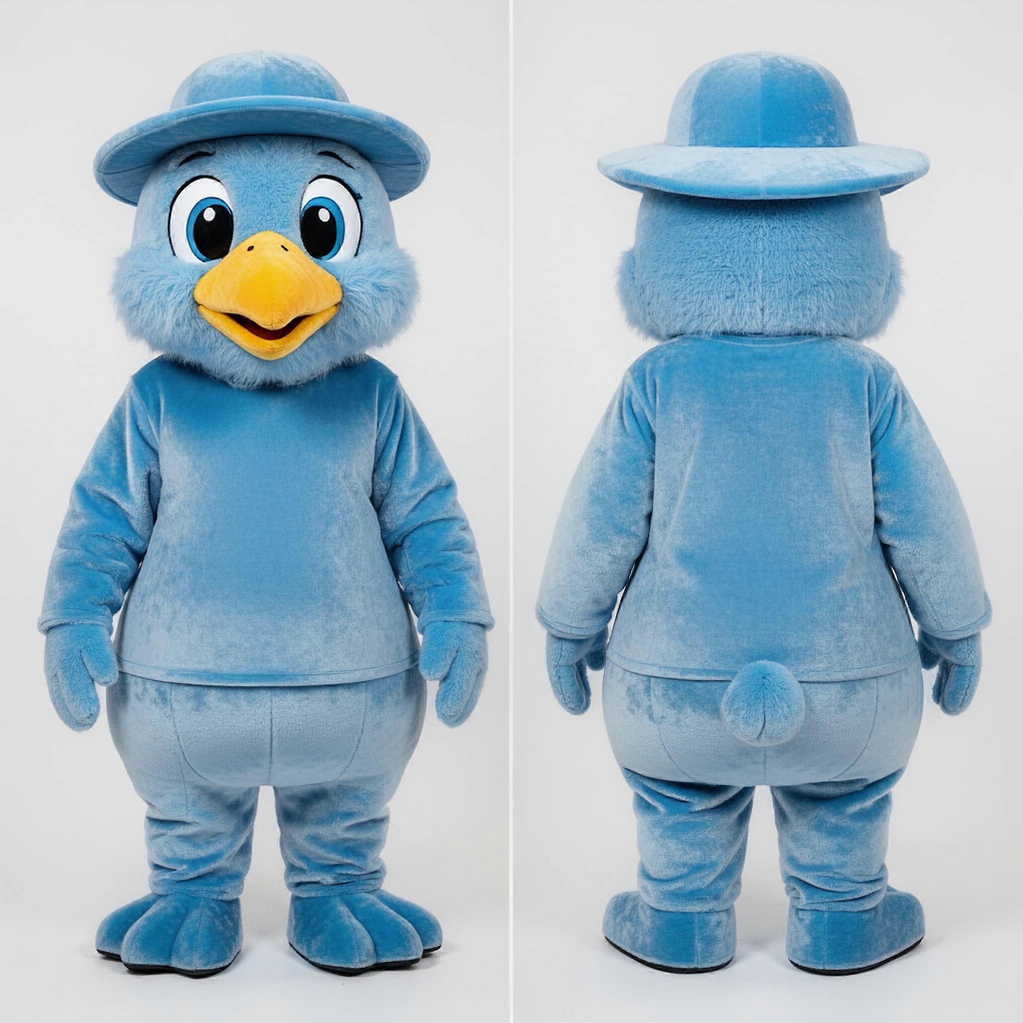 MASTICOT Sky Blue Fluffy Gull Mascot