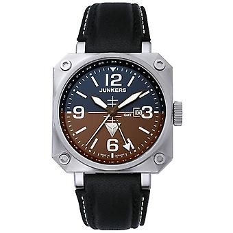 Horizon Quartz analoge mannen horloge met koeienhuid armband 6740-4