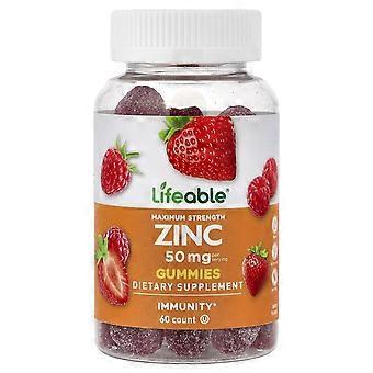 Lifeable, Zinc Gummies, Berry, 60 Gummies (25 mg per Gummy)