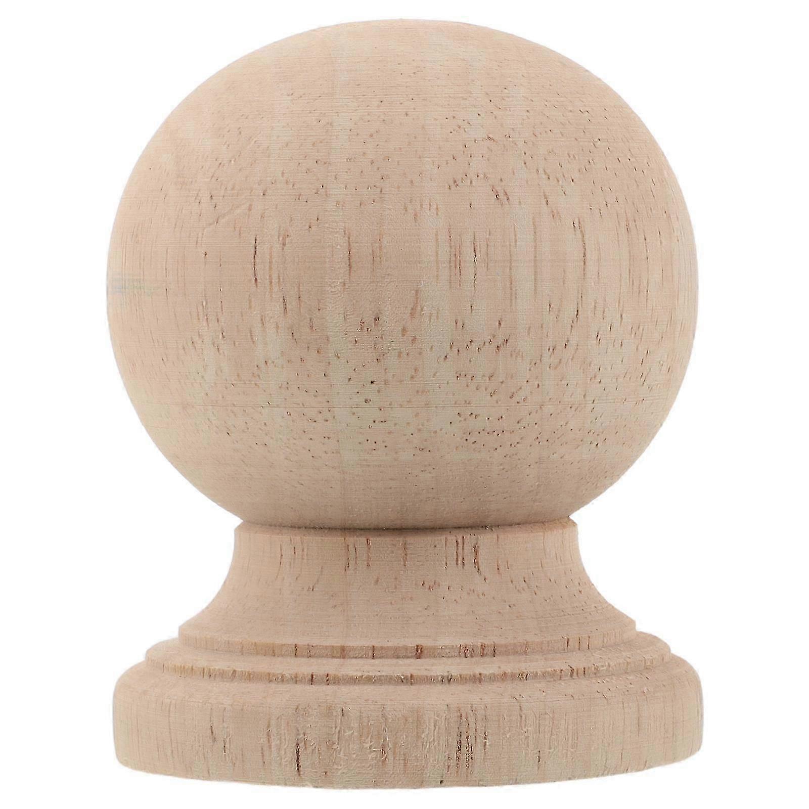 Beige Solid Wood Stair Finial