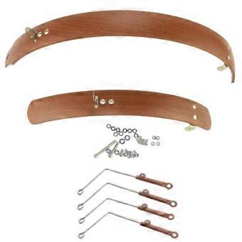 2 Pieces Cycle Mudguard Assembly Narrow-Profile Mudguard Kit with Mounting Stays
