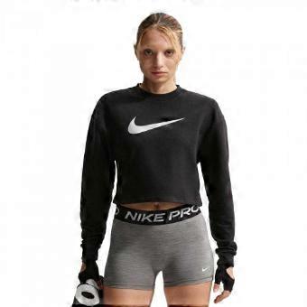 Nike naisten/neitojen Pro Logo -malliston Dri-FIT -fleecetakki, lyhyt malli.