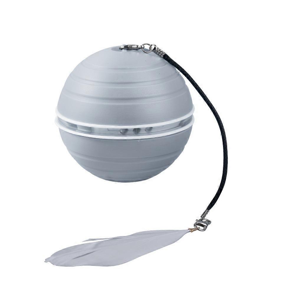 Automatic Interactive Cat Ball Toy Rechargeable with Feather and Light Cat Interactive Ball Intelligent Obstacle Avoidance