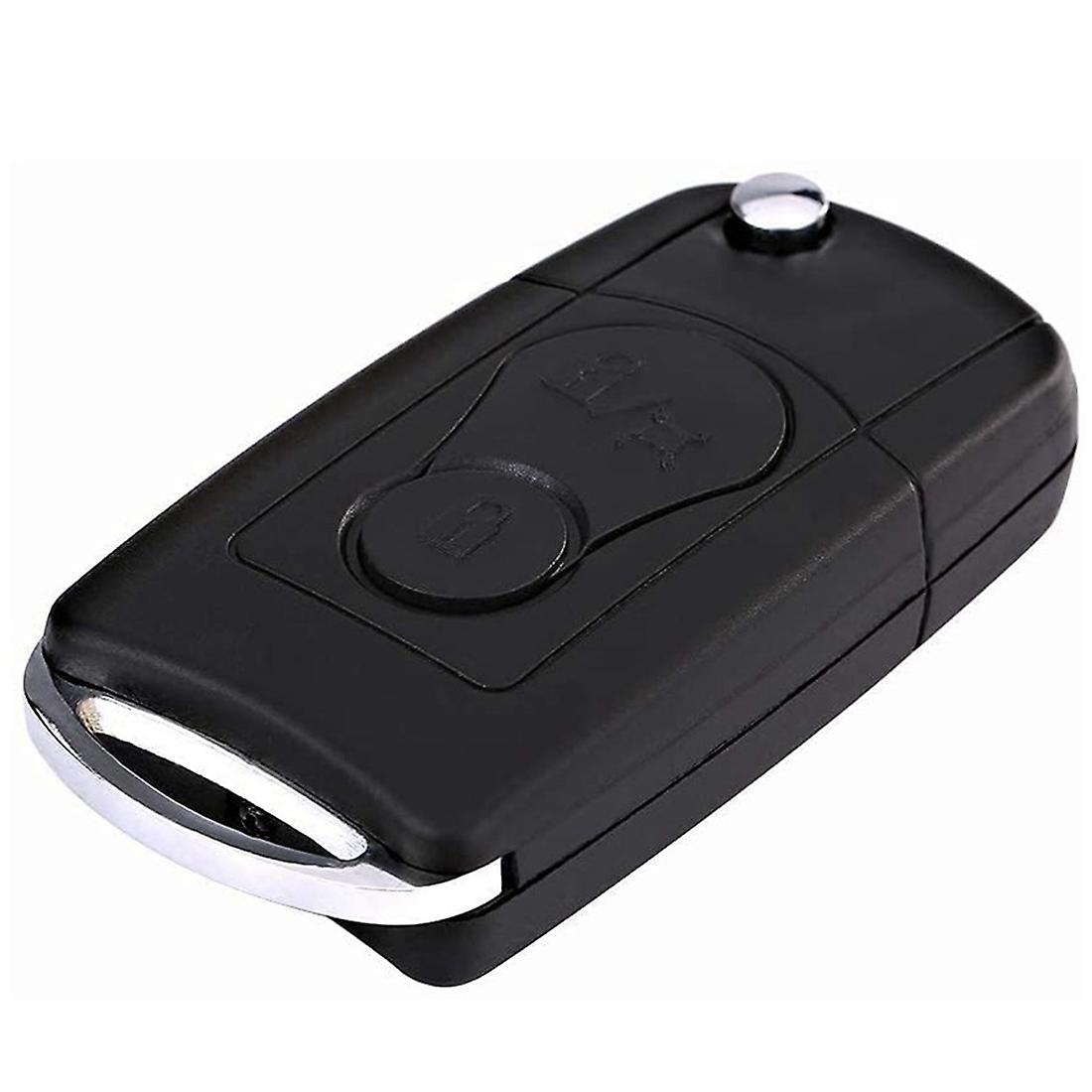For Actyon Kyron Rexton Flip Remote Car Key Shell Case 2 Buttons Car Accessories ,Black