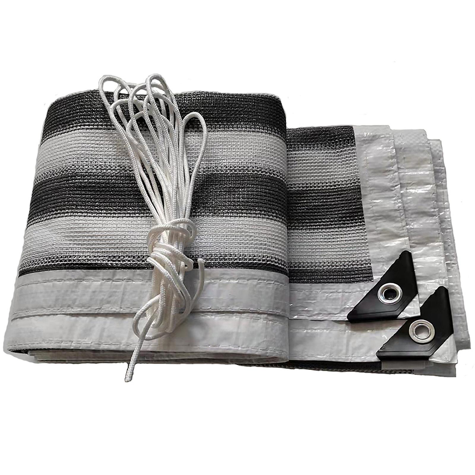 Upgrade 150g 6-pin Balcony Sunscreen Net Pergola Cover Shade Cloth 95% Uv Block Encrypted Moisture Proof