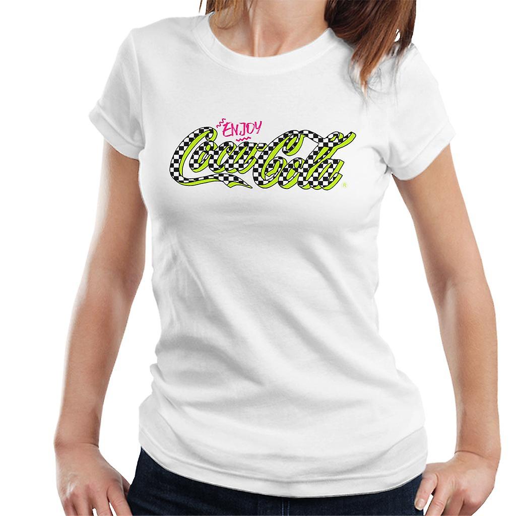 Coca Cola Retro Checkboard Logo Women's T-Shirt