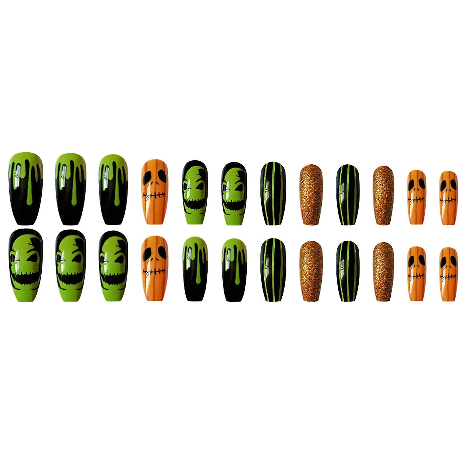 Halloween Pattern Press-on Nails Thin Easy To Apply & Remove Fake Nails