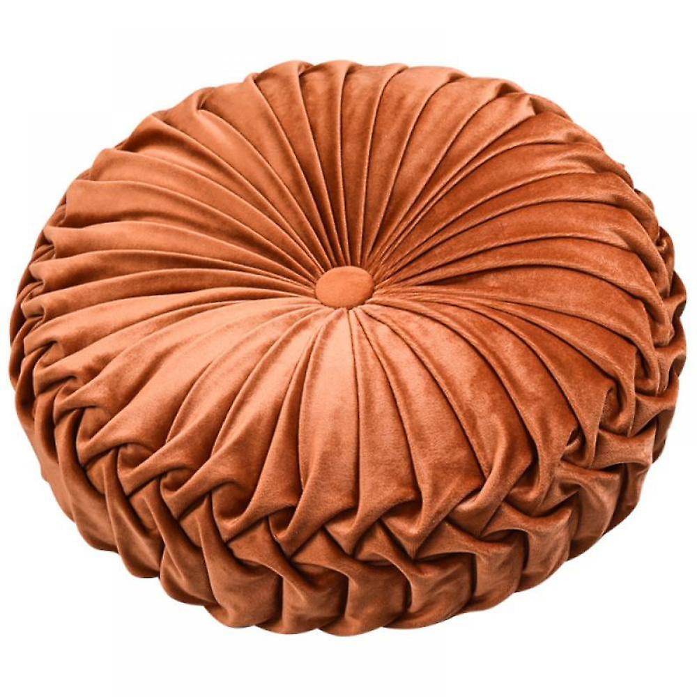 Forzero Cushion Round Solid Color Pleated Floor Pillow Diameter 38 * 10CM