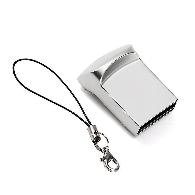 Silver No Logo 8GB Usb Flash Pendrive Mini Memory Stick